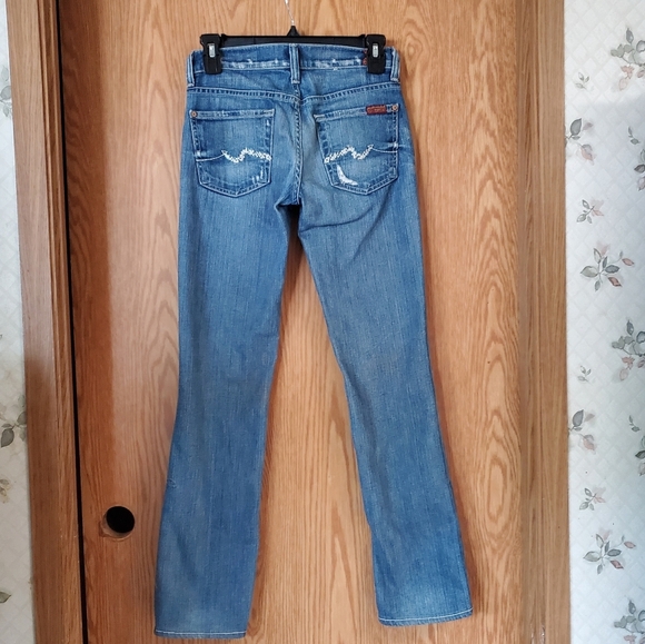 7 for all Mankind distressed straight leg jeans - Picture 7 of 15